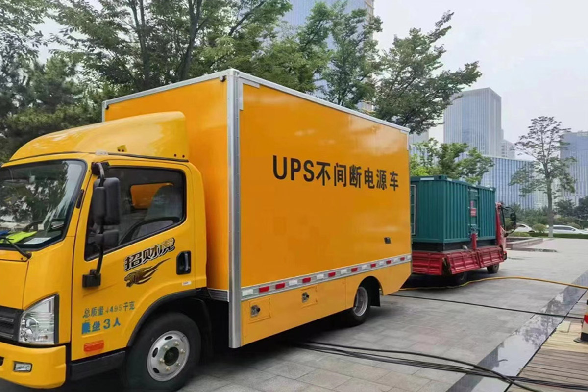 临沂发电机租赁施工现场