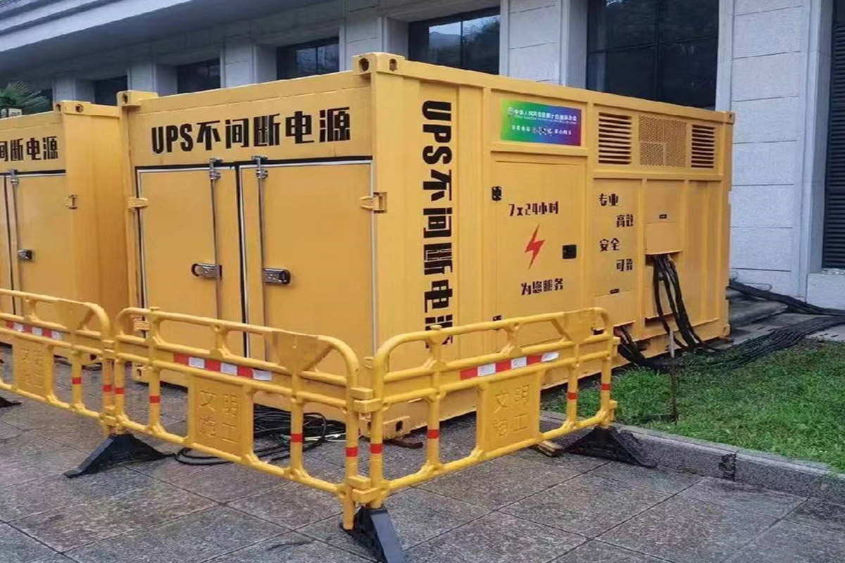 临沂发电机租赁施工现场