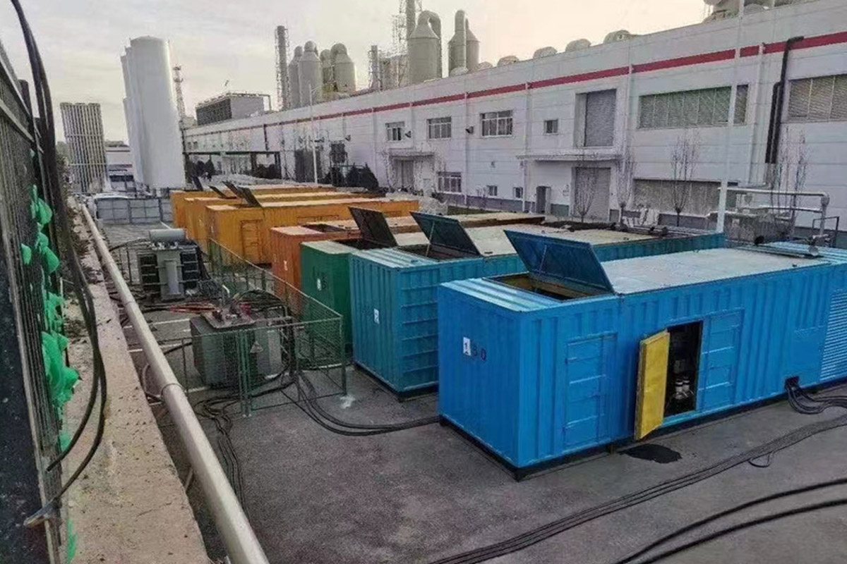 临沂发电机租赁施工现场